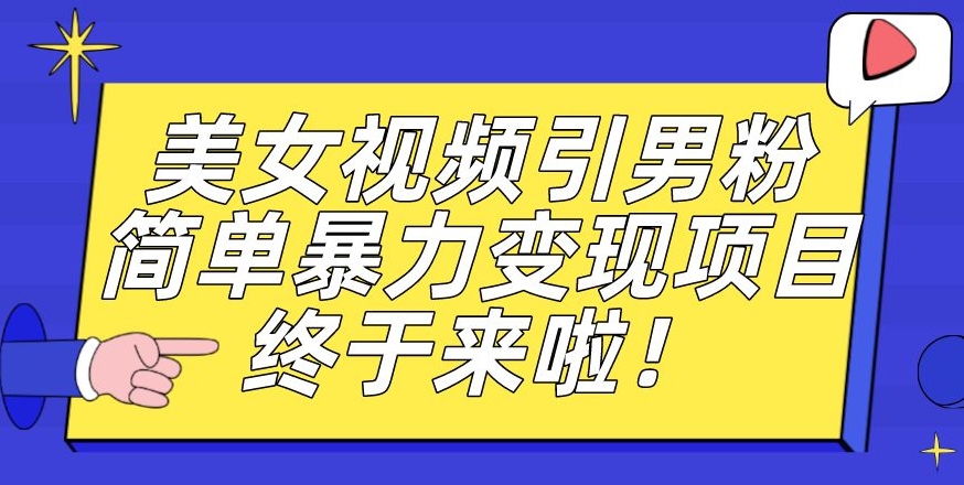 价值3980的男粉暴力引流变现项目，一部手机简单操作，新手小白轻松上手，每日收益500+【揭秘】-九盟副业网