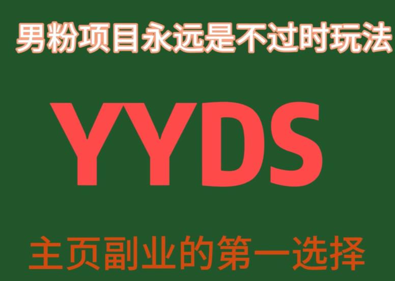 YYDS男粉项目永远是不过时玩法，主业副业的第一选择【揭秘】-九盟副业网