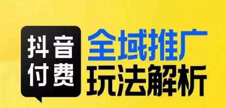 抖音付费全域推广玩法解析，抓住平台红利，小付费撬动大流量-九盟副业网