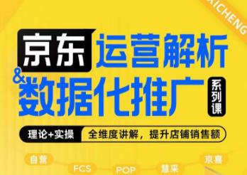 京东运营解析与数据化推广系列课，全维度讲解京东运营逻辑+数据化推广提升店铺销售额-九盟副业网