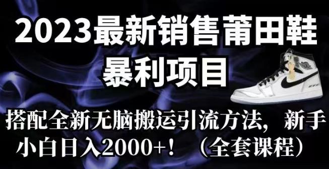 2023最新销售莆田鞋暴利项目，搭配全新无脑搬运引流方法，新手小白日入2000+【揭秘】-九盟副业网