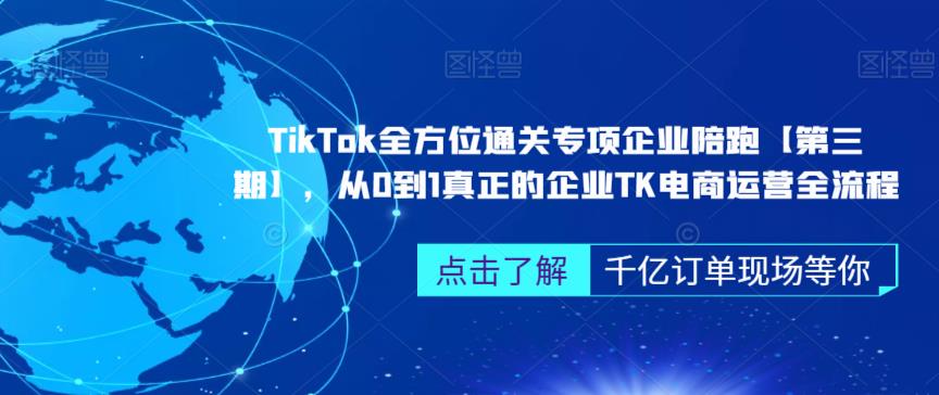 ‎TikTok全方位通关专项企业陪跑【第三期】，从0到1真正的企业TK电商运营全流程-九盟副业网