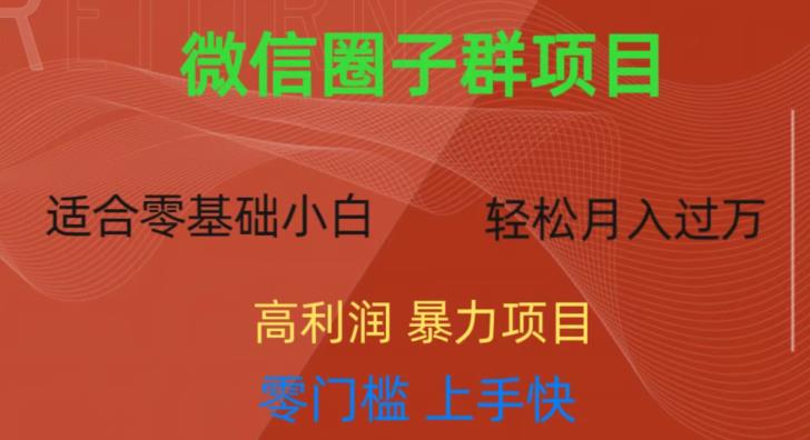 微信资源圈子群项目，零门槛，易上手，一个群1元，一天轻轻松松300+【揭秘】-九盟副业网