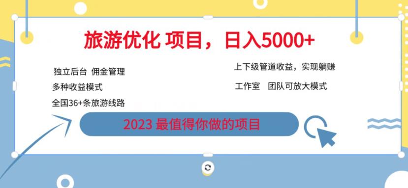 7.22旅游项目最新模式，独立后台+全国35+线路，日入5000+【揭秘】