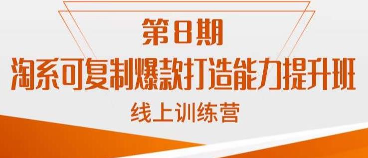 淘系可复制爆款打造能力提升班，这是一套可复制的打爆款标准化流程-九盟副业网