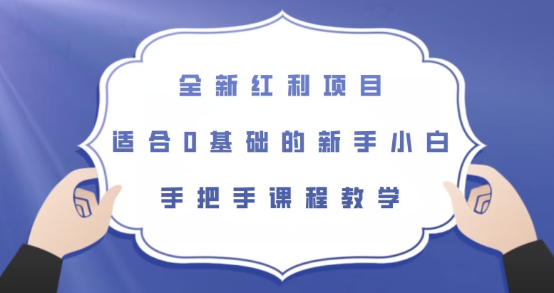 全新红利项目，适合0基础的新手小白，手把手课程教学【揭秘】-九盟副业网