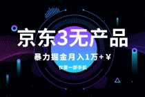 京东3无产品维权，暴力掘金玩法，小白月入1w+（仅揭秘）_七哥副业网-九盟副业网